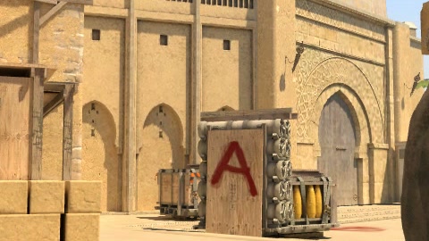 Close-up of the aim point just before the throw