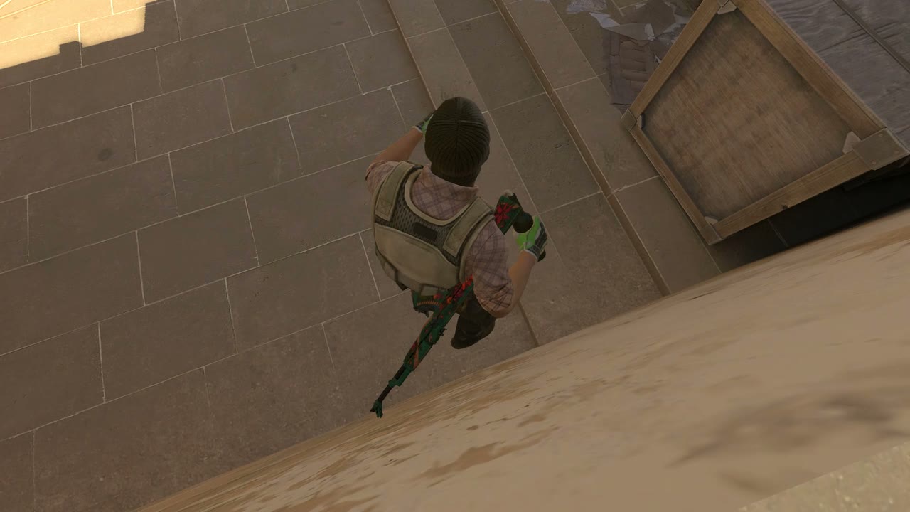 Third-person view of the setup position