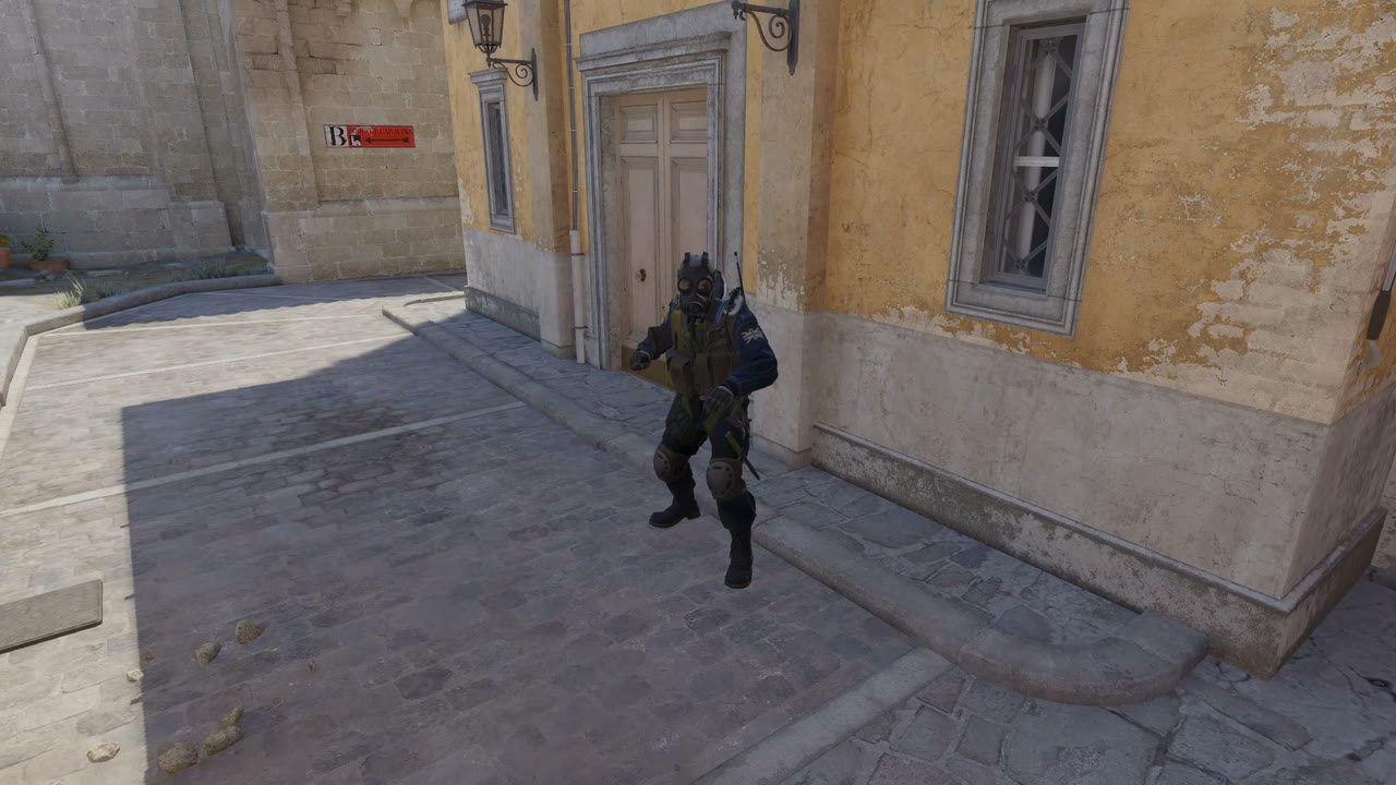 Third-person view of the setup position