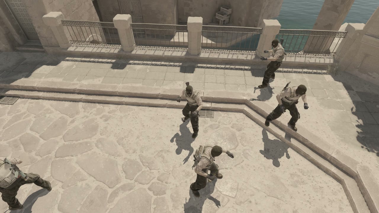 Third-person view of the setup position