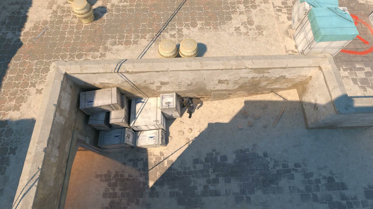 Third-person view of the setup position