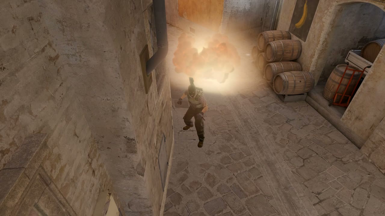 Third-person view of the setup position
