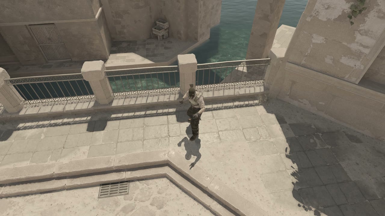 Third-person view of the setup position