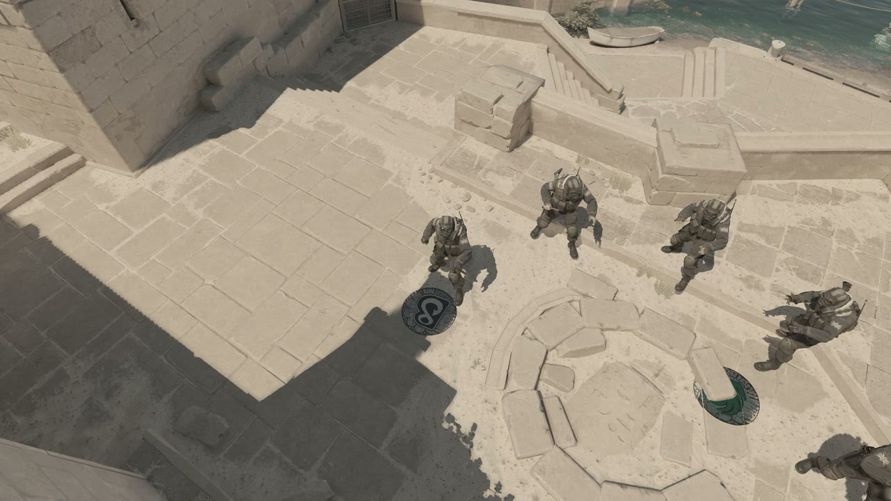 Third-person view of the setup position