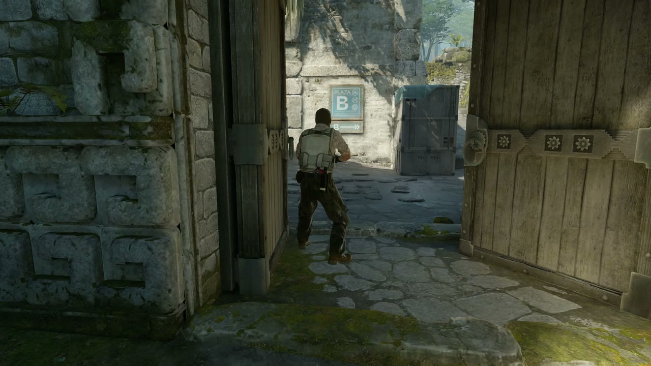 Third-person view of the setup position