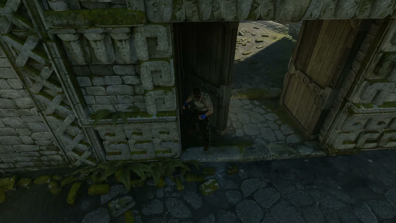 Third-person view of the setup position