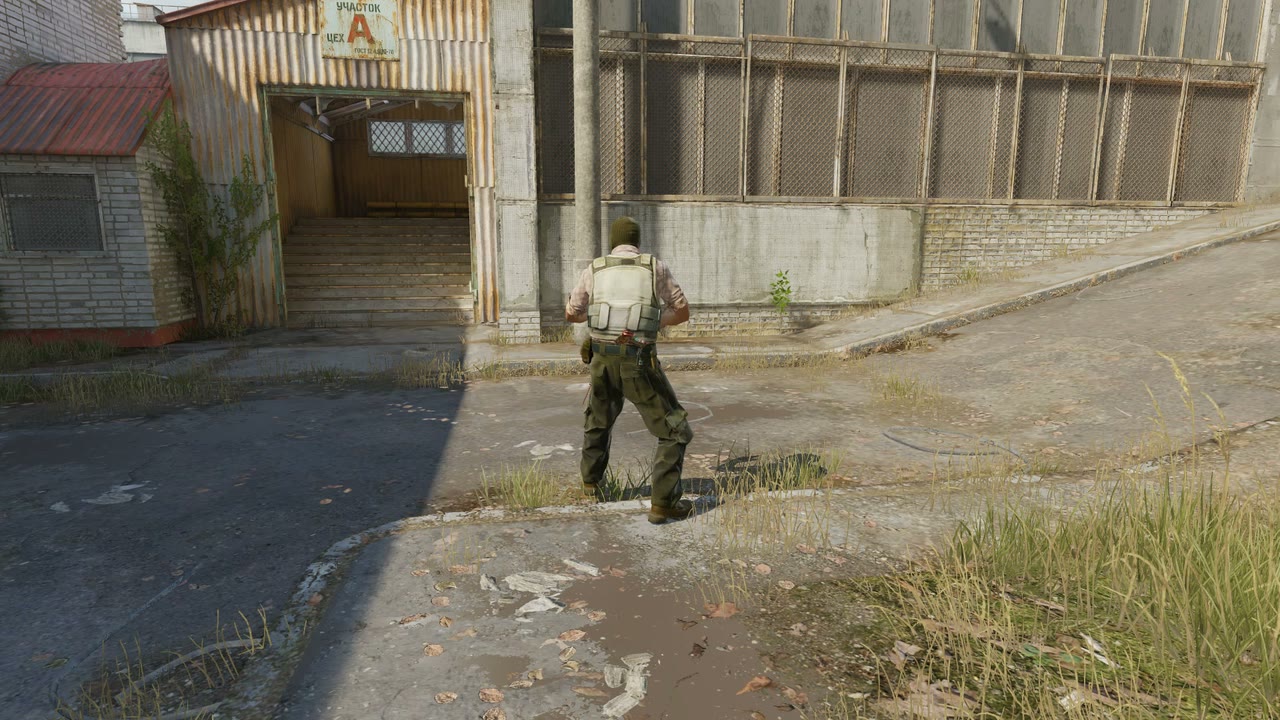 Third-person view of the setup position