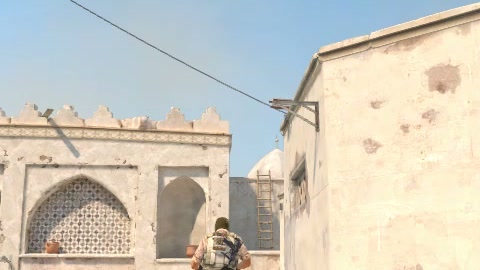 Close-up of the aim point just before the throw