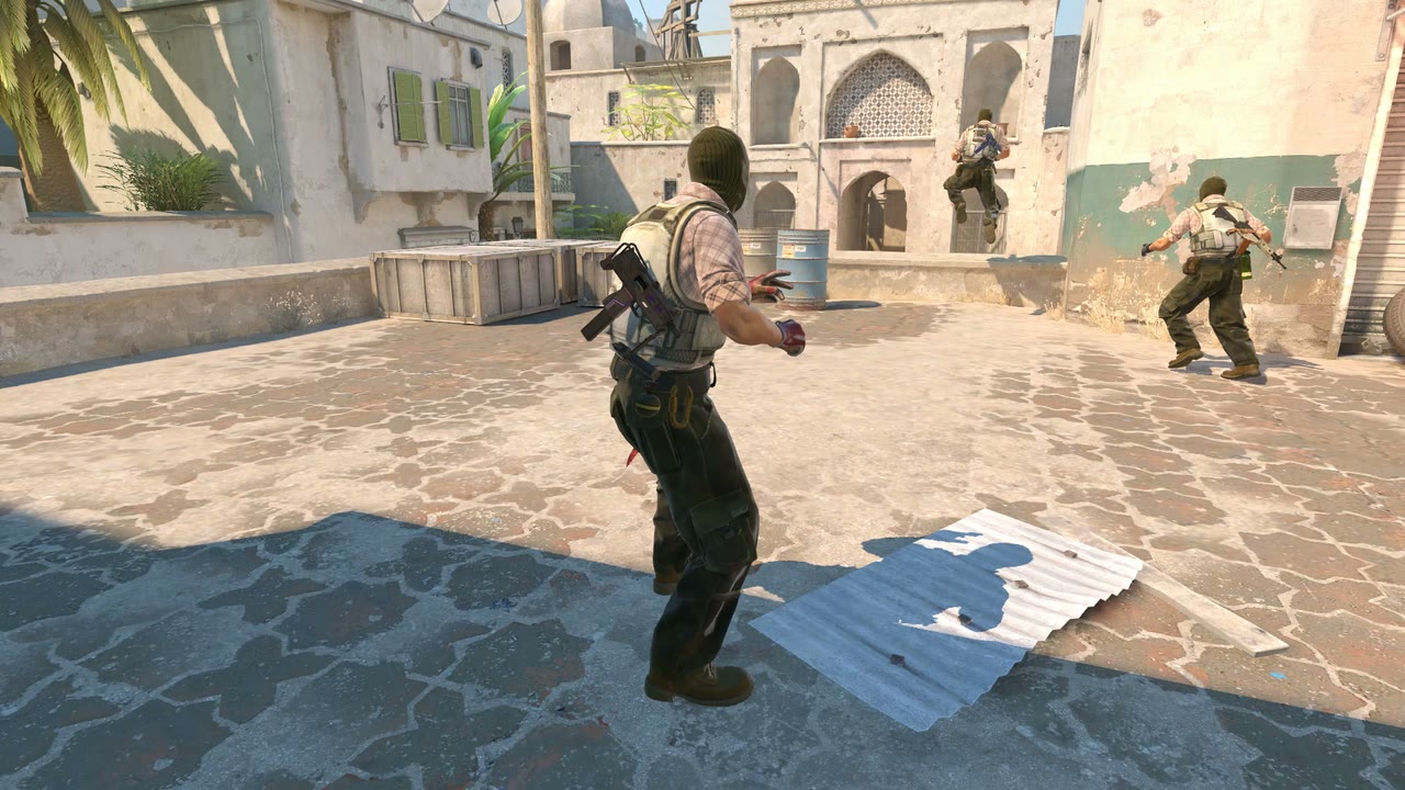 Third-person view of the setup position