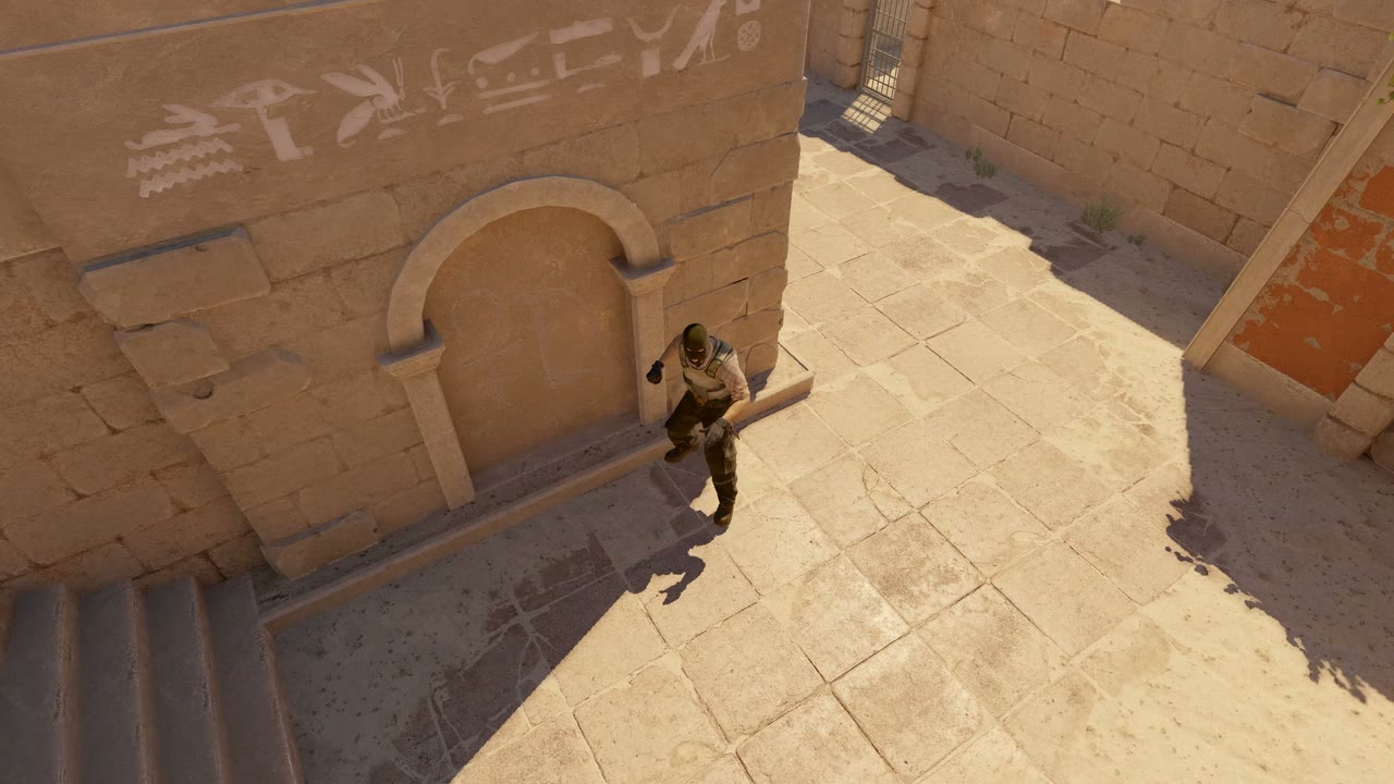 Third-person view of the setup position