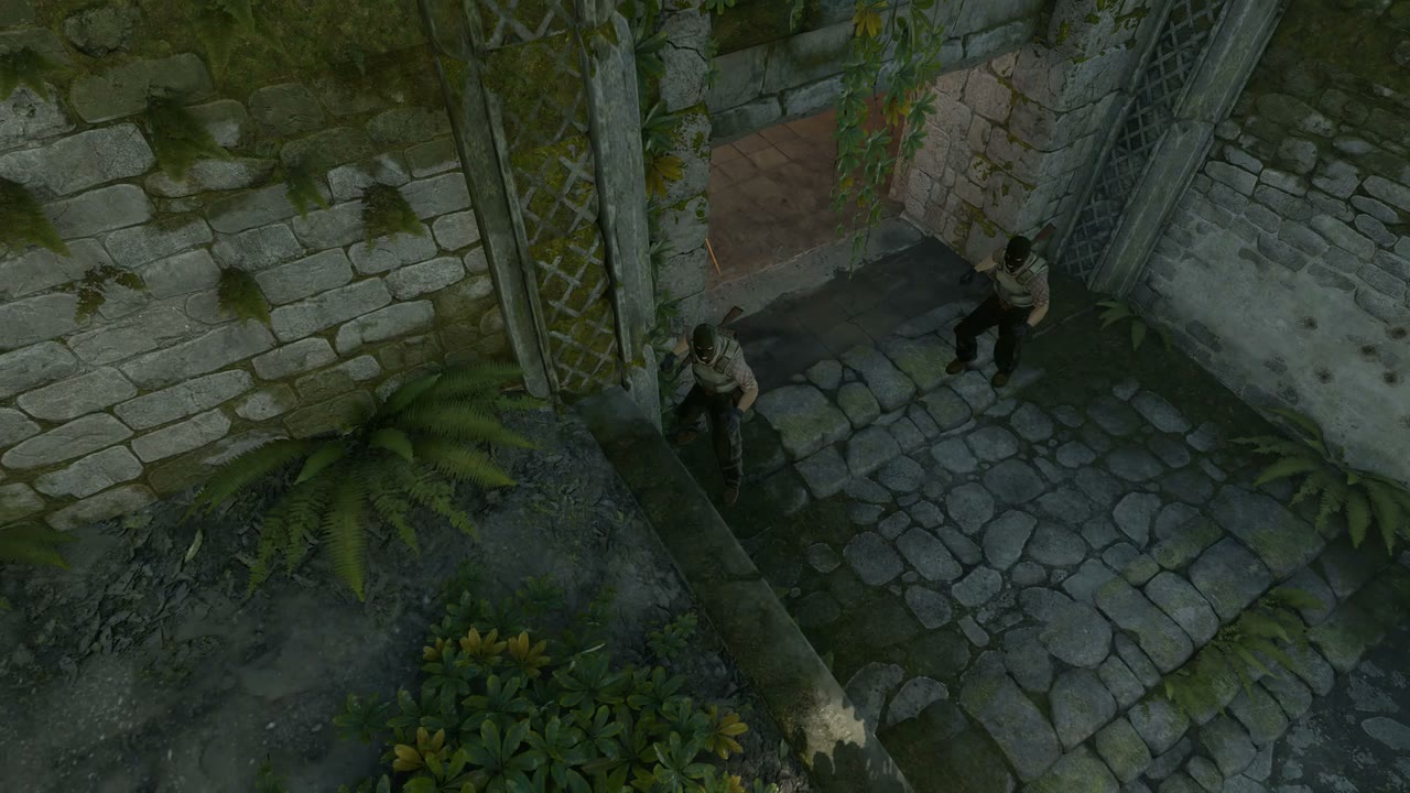 Third-person view of the setup position