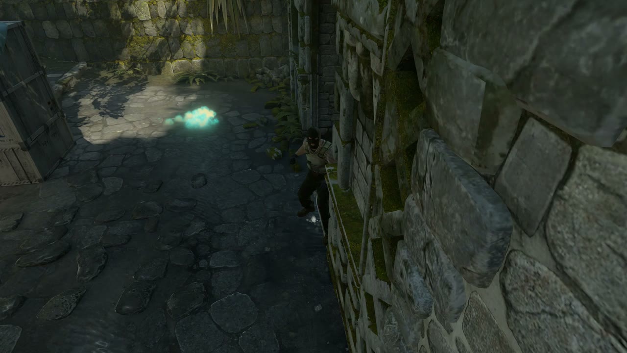 Third-person view of the setup position