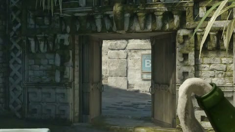 Close-up of the aim point just before the throw