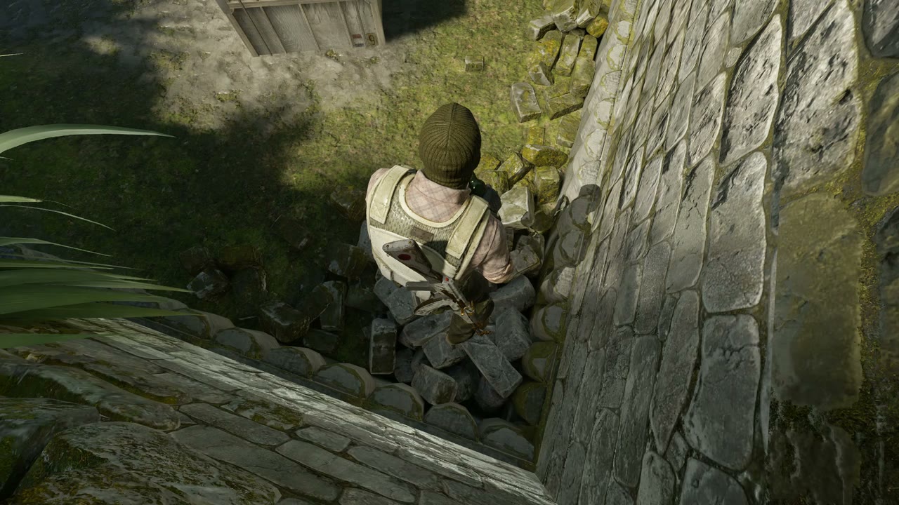 Third-person view of the setup position