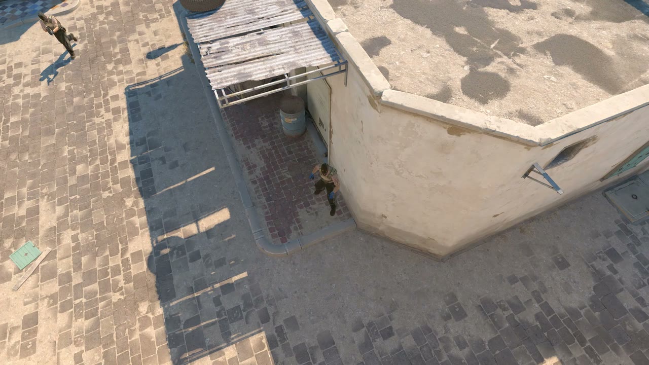 Third-person view of the setup position