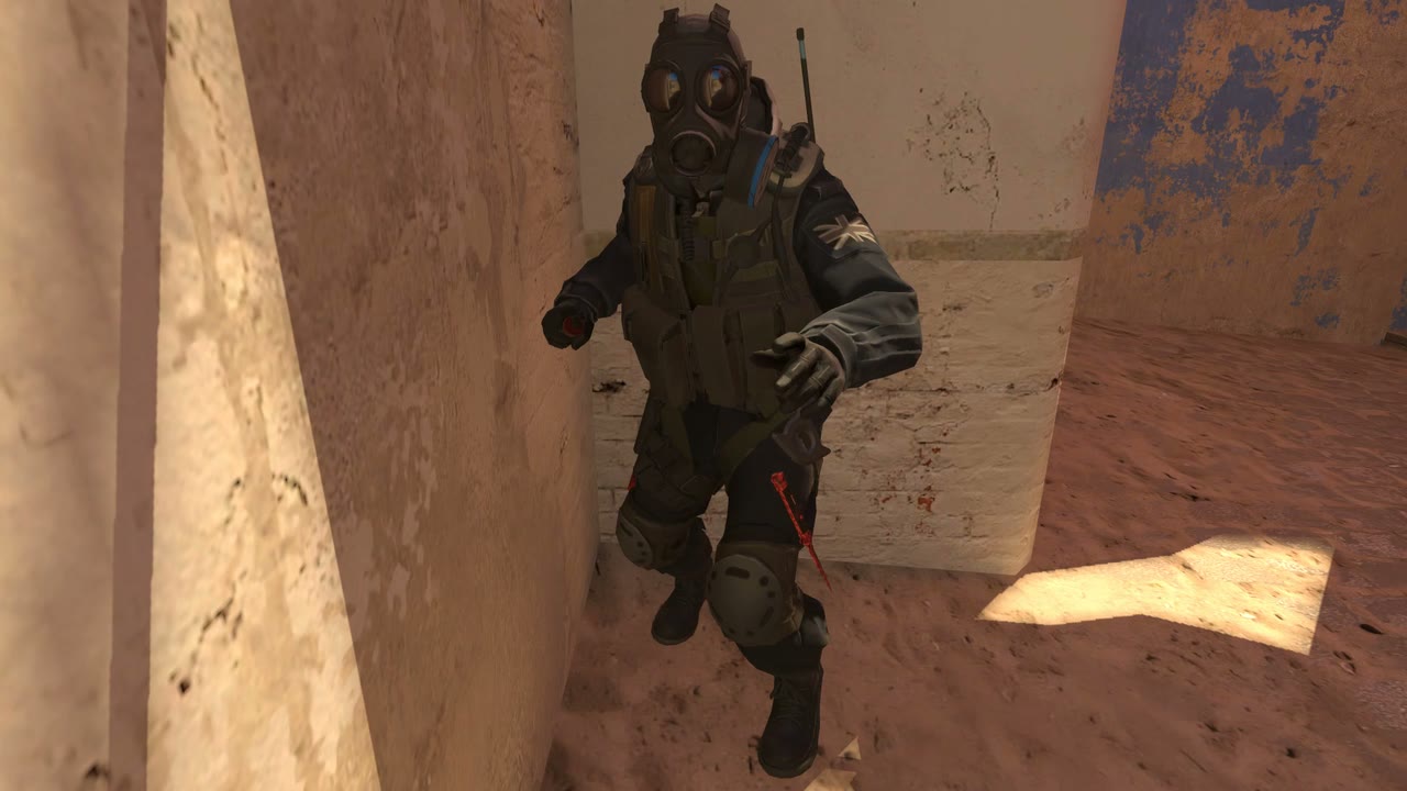 Third-person view of the setup position