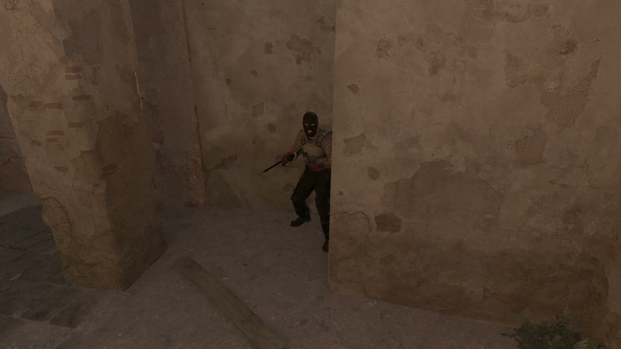 Third-person view of the setup position