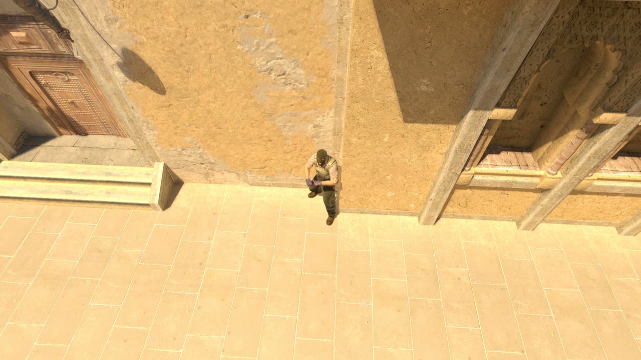 Third-person view of the setup position