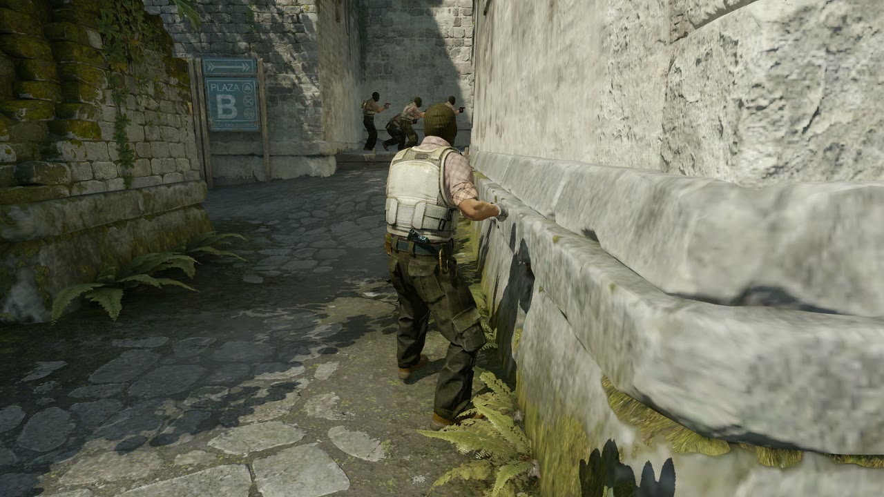 Third-person view of the setup position