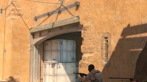 Close-up of the aim point just before the throw