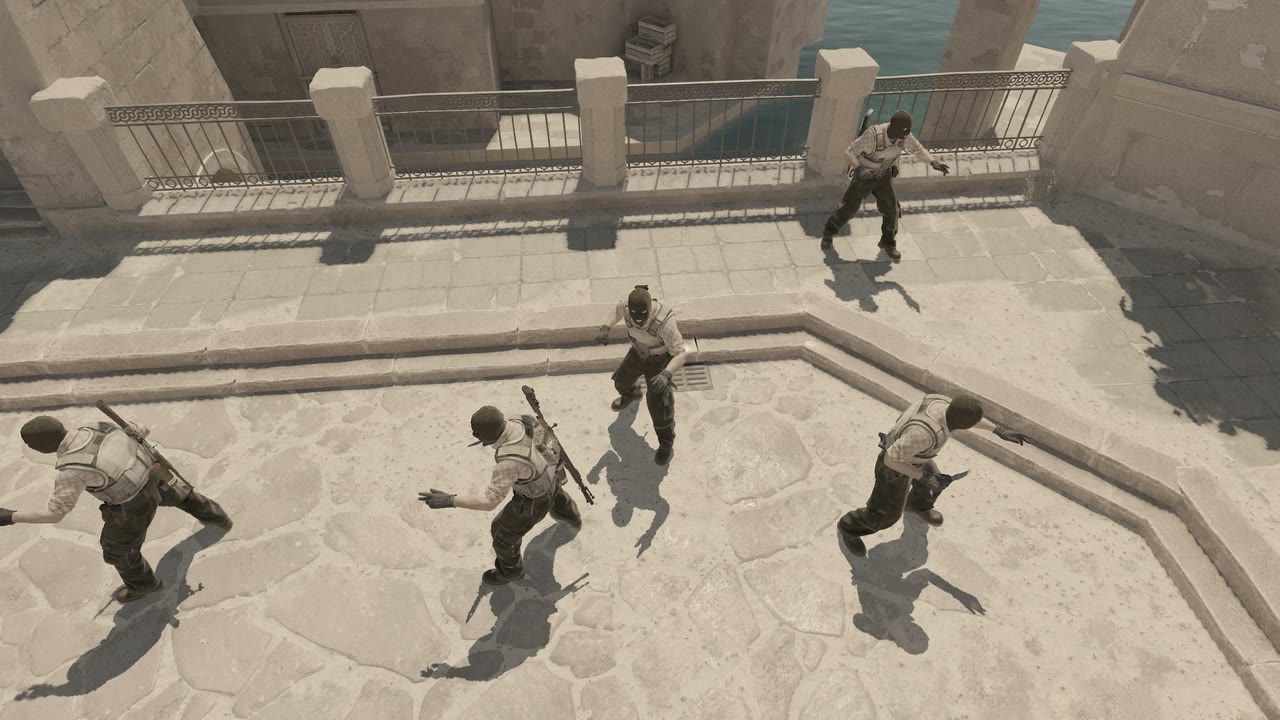 Third-person view of the setup position