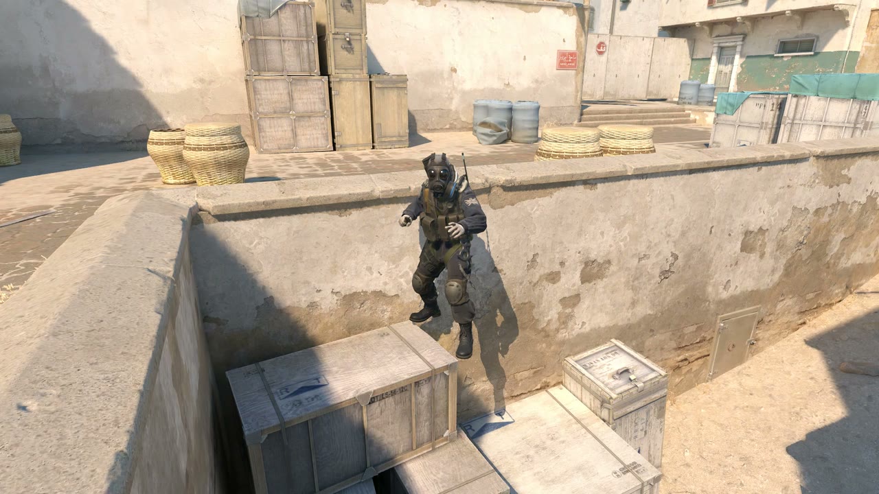 Third-person view of the setup position