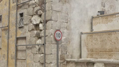 Close-up of the aim point just before the throw