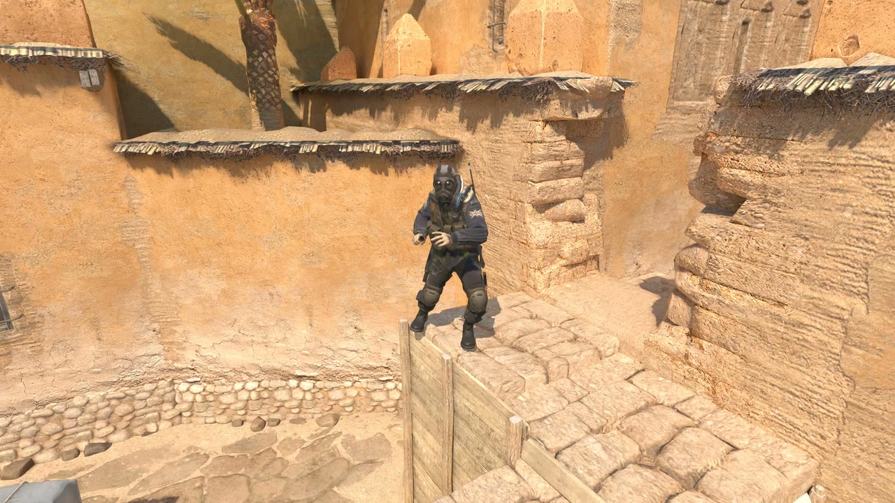 Third-person view of the setup position