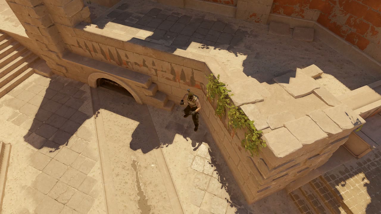 Third-person view of the setup position