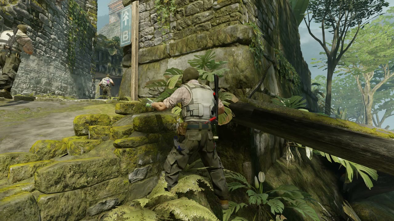 Third-person view of the setup position