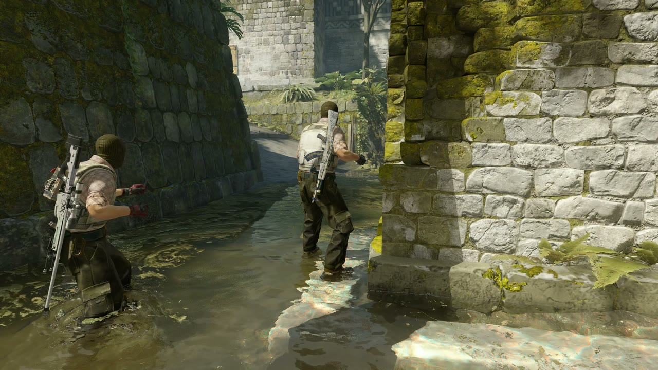 Third-person view of the setup position