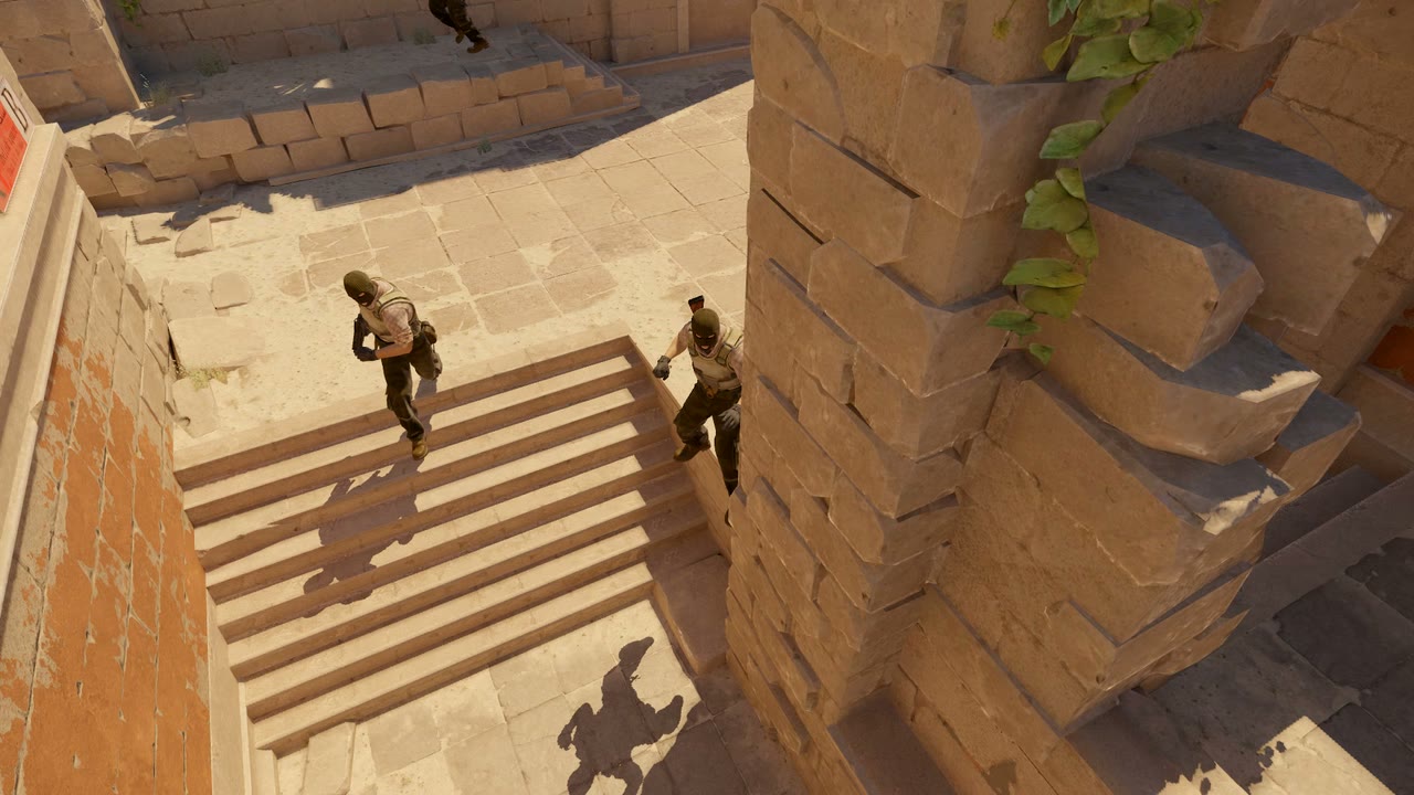 Third-person view of the setup position
