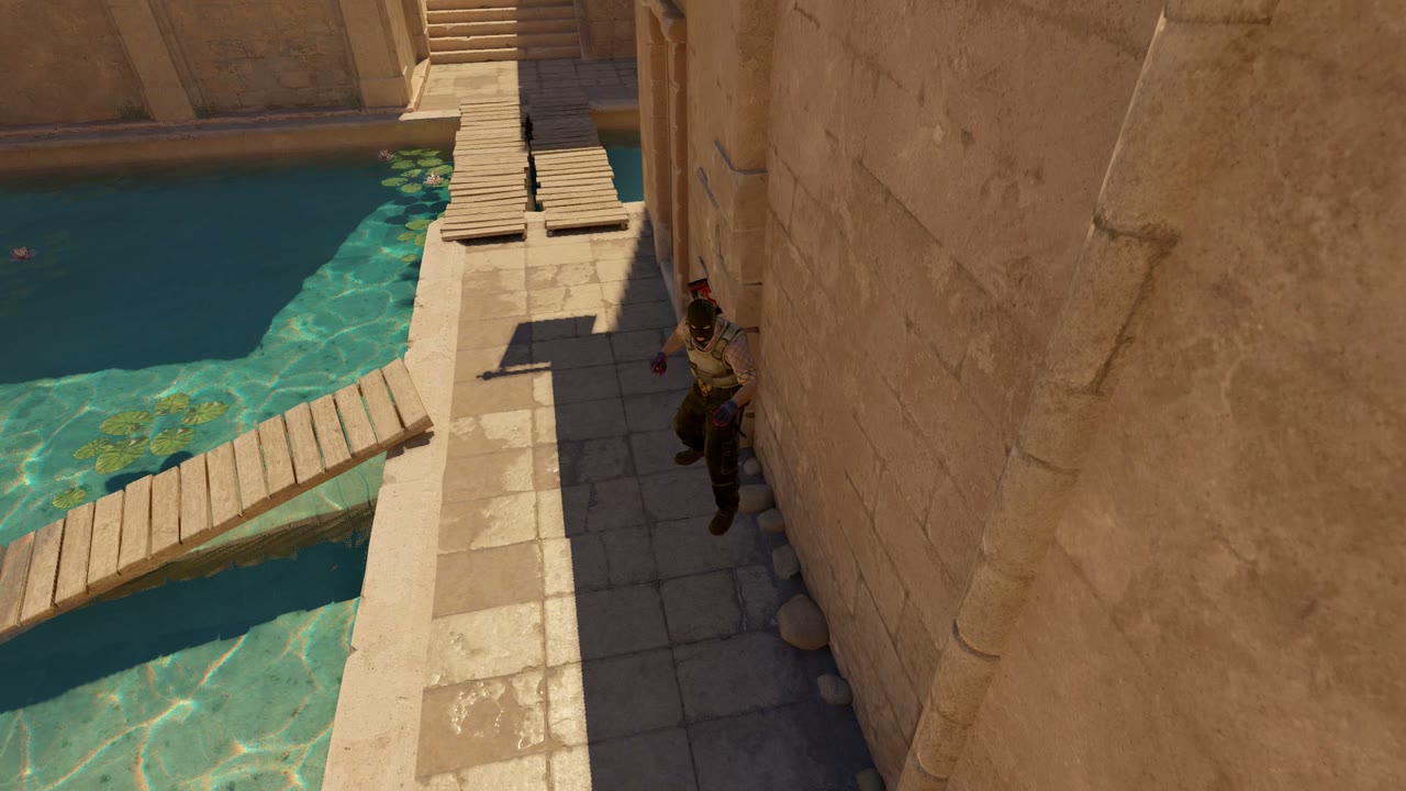Third-person view of the setup position