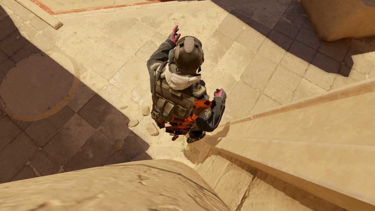 Third-person view of the setup position