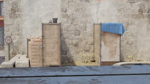 Close-up of the aim point just before the throw
