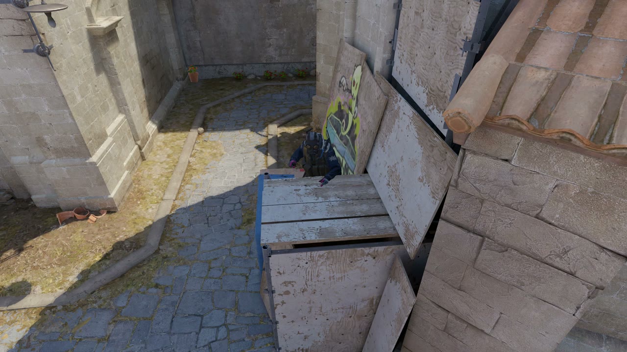 Third-person view of the setup position