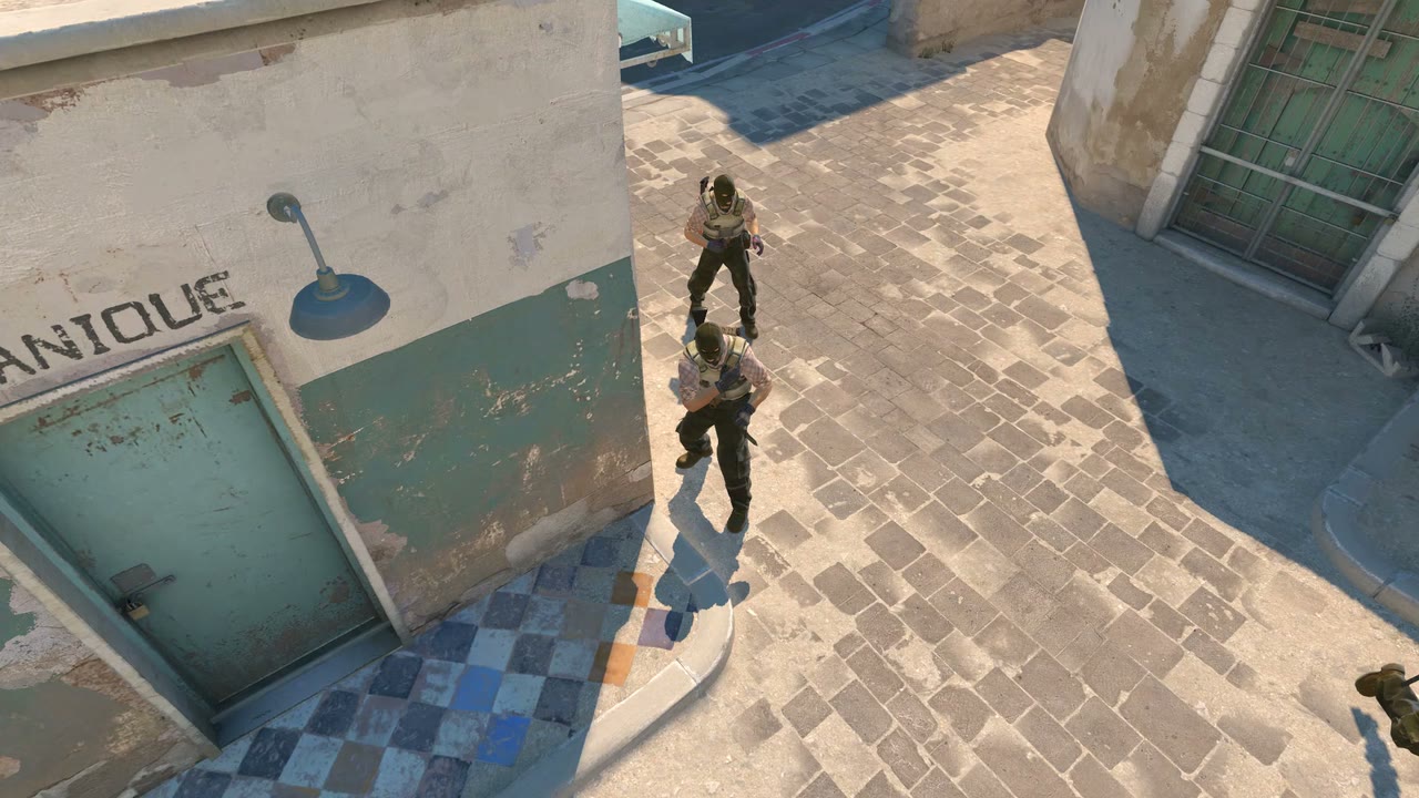 Third-person view of the setup position