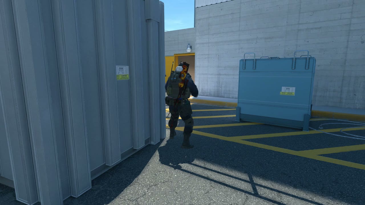Third-person view of the setup position