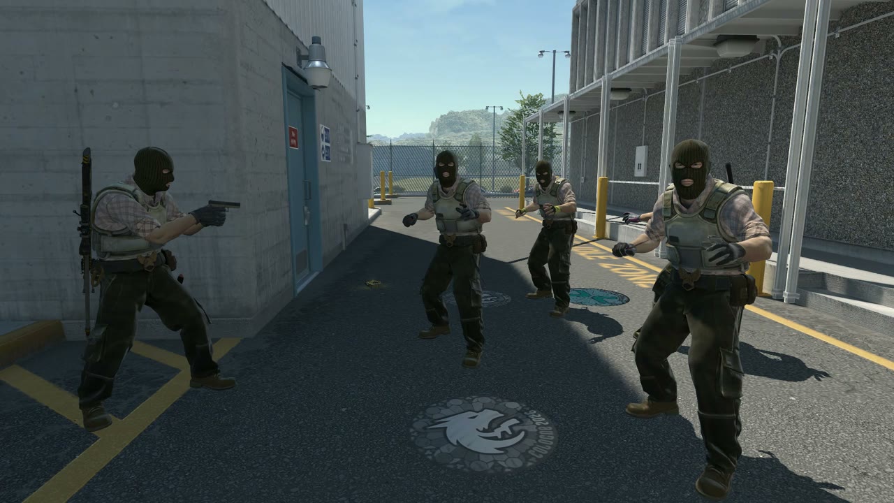Third-person view of the setup position
