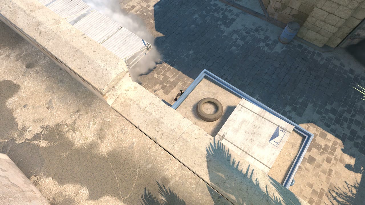 Third-person view of the setup position