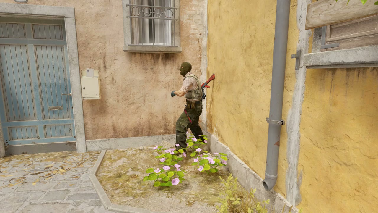 Third-person view of the setup position