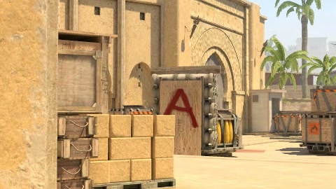 Close-up of the aim point just before the throw