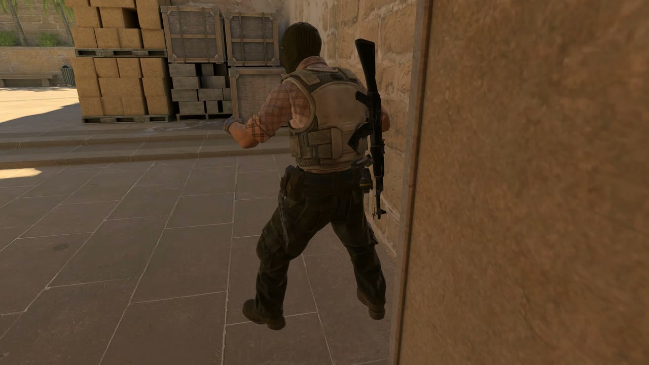 Third-person view of the setup position