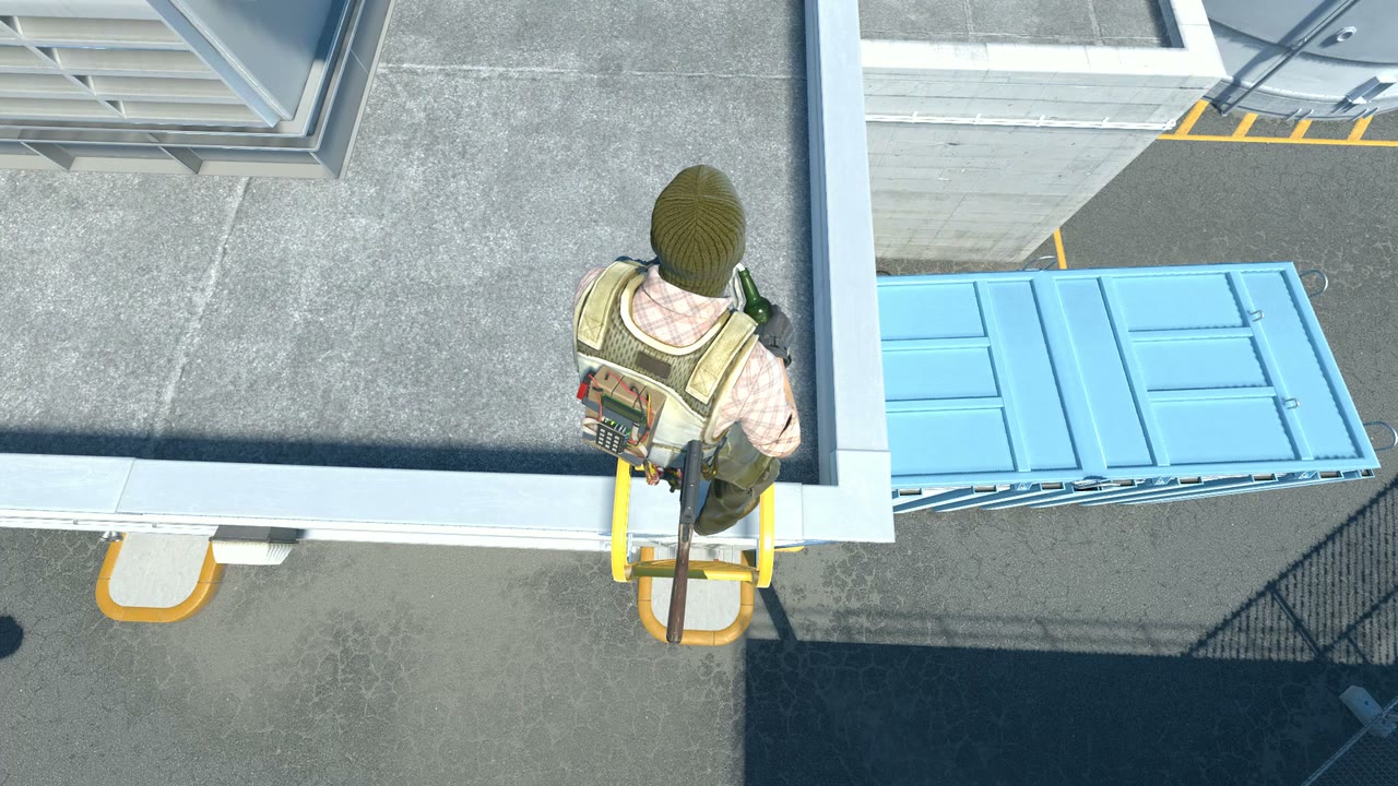 Third-person view of the setup position
