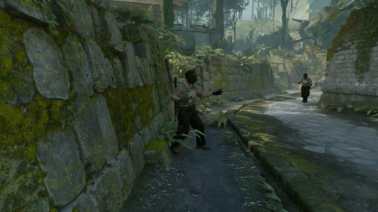Third-person view of the setup position