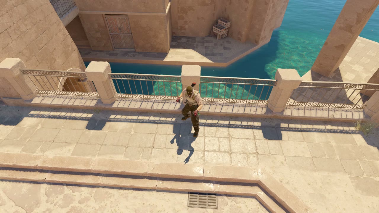 Third-person view of the setup position