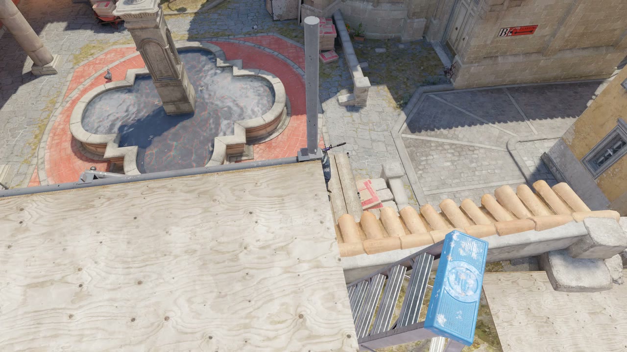 Third-person view of the setup position