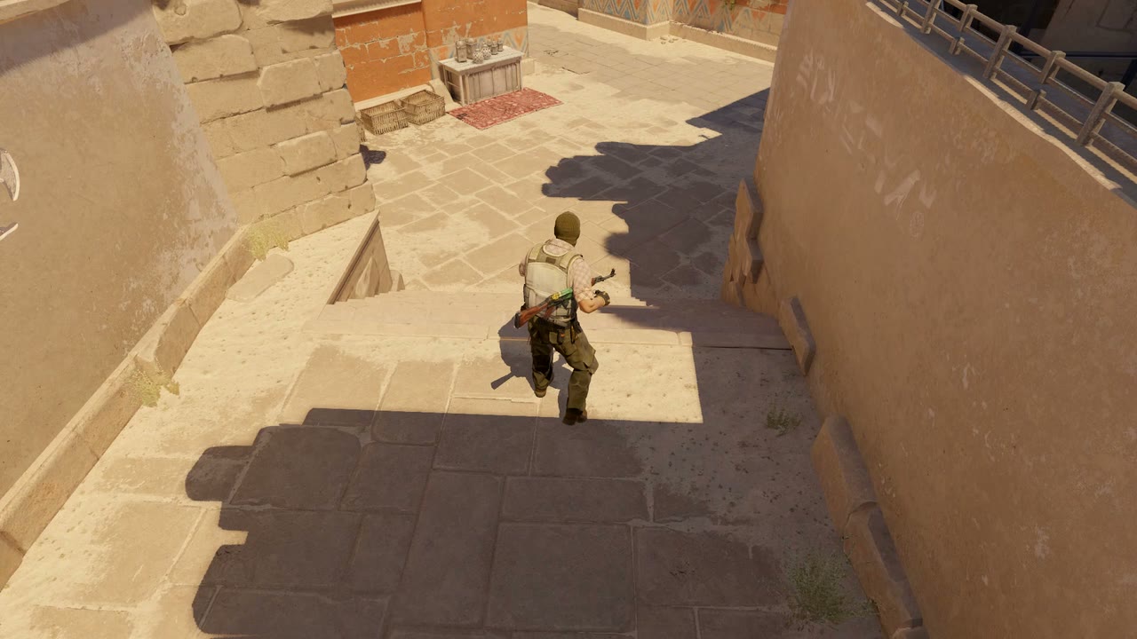 Third-person view of the setup position