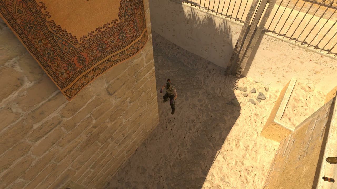 Third-person view of the setup position