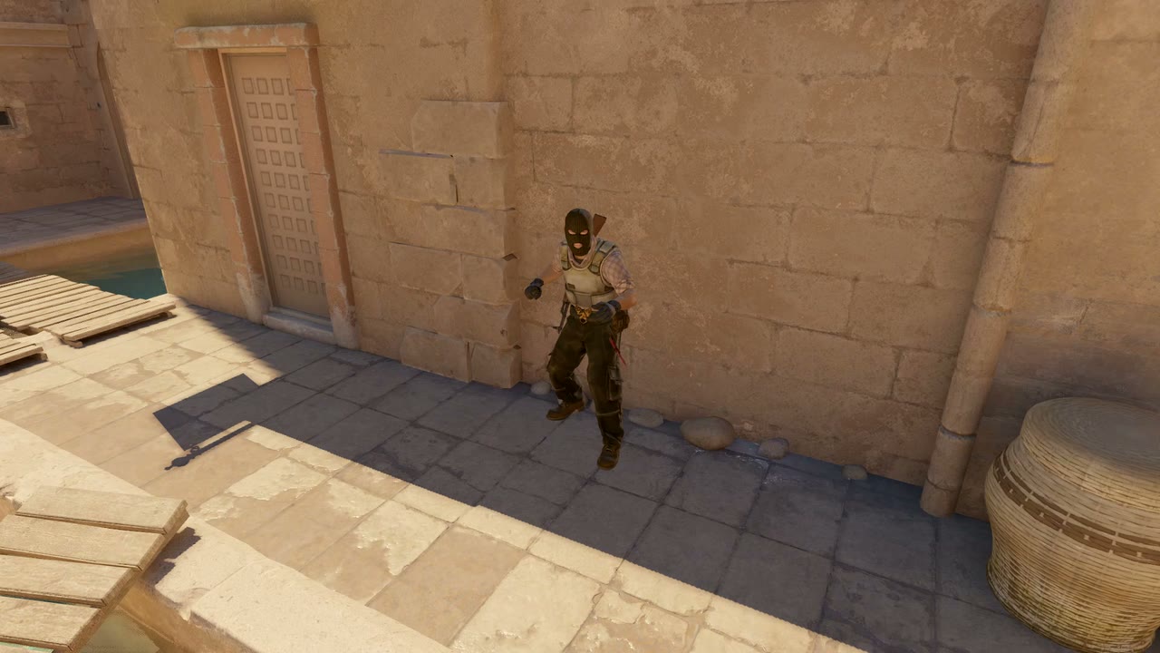 Third-person view of the setup position
